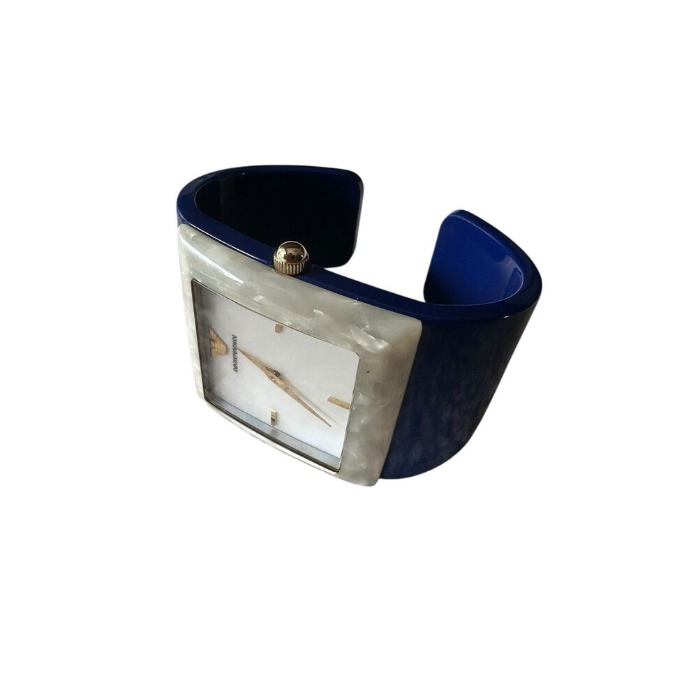 Emporio Armani Women’s Catwalk Watch  11-7396 251504 Blue Bangle Mother Of Pearl